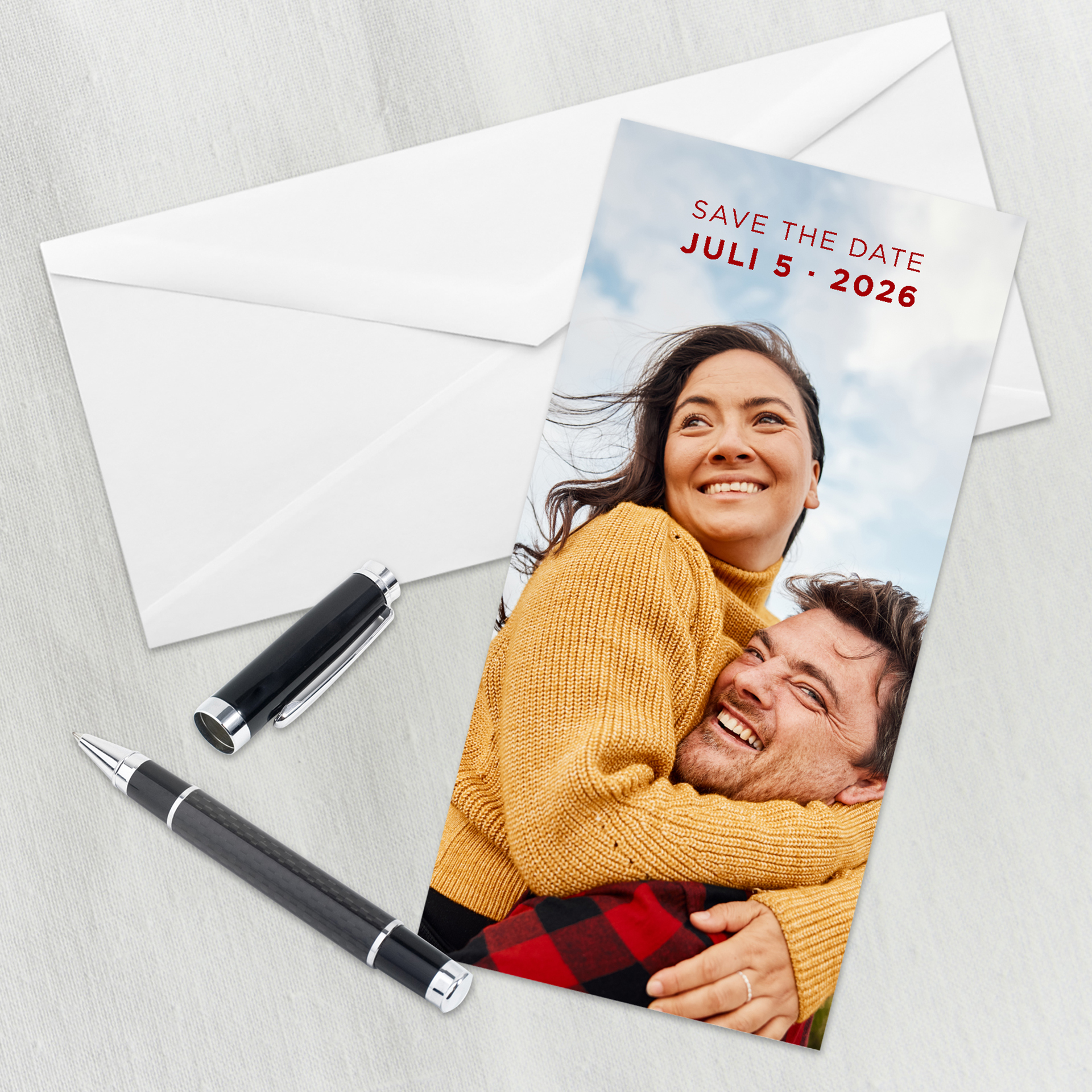 Foto Grußkarte 10x21 cm – stilvolle Karte mit individuellem Foto und hochwertigem Druck, inklusive passendem Kuvert.