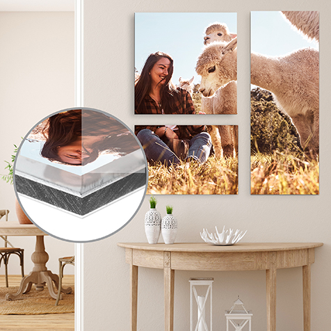 Gallery Print Material Vorschau – Hochwertige Druckqualität Nahaufnahme der Oberfläche eines Gallery Prints – hochwertige Materialqualität sichtbar