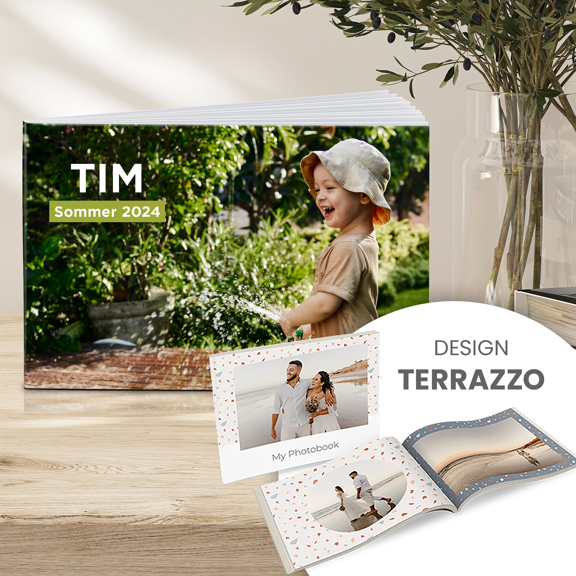 Mini Fotobuch im Format 10x15: Softcover mit hochwertigem Digitaldruck – personalisierte Erinnerung in edlem Design.