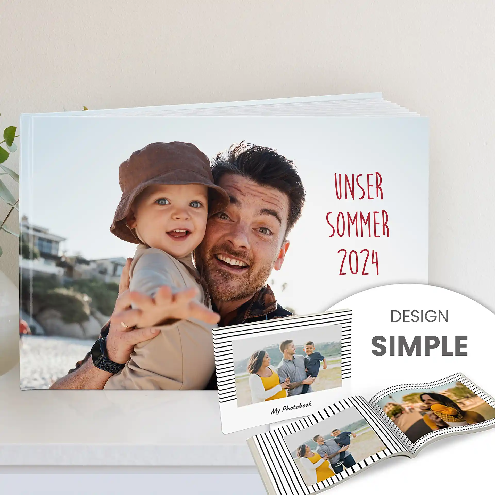 Fotobuch Premium im DIN A4 Querformat: Hardcover mit hochwertigem Druck – elegante Präsentation Ihrer Erinnerungen in Premium-Qualität.