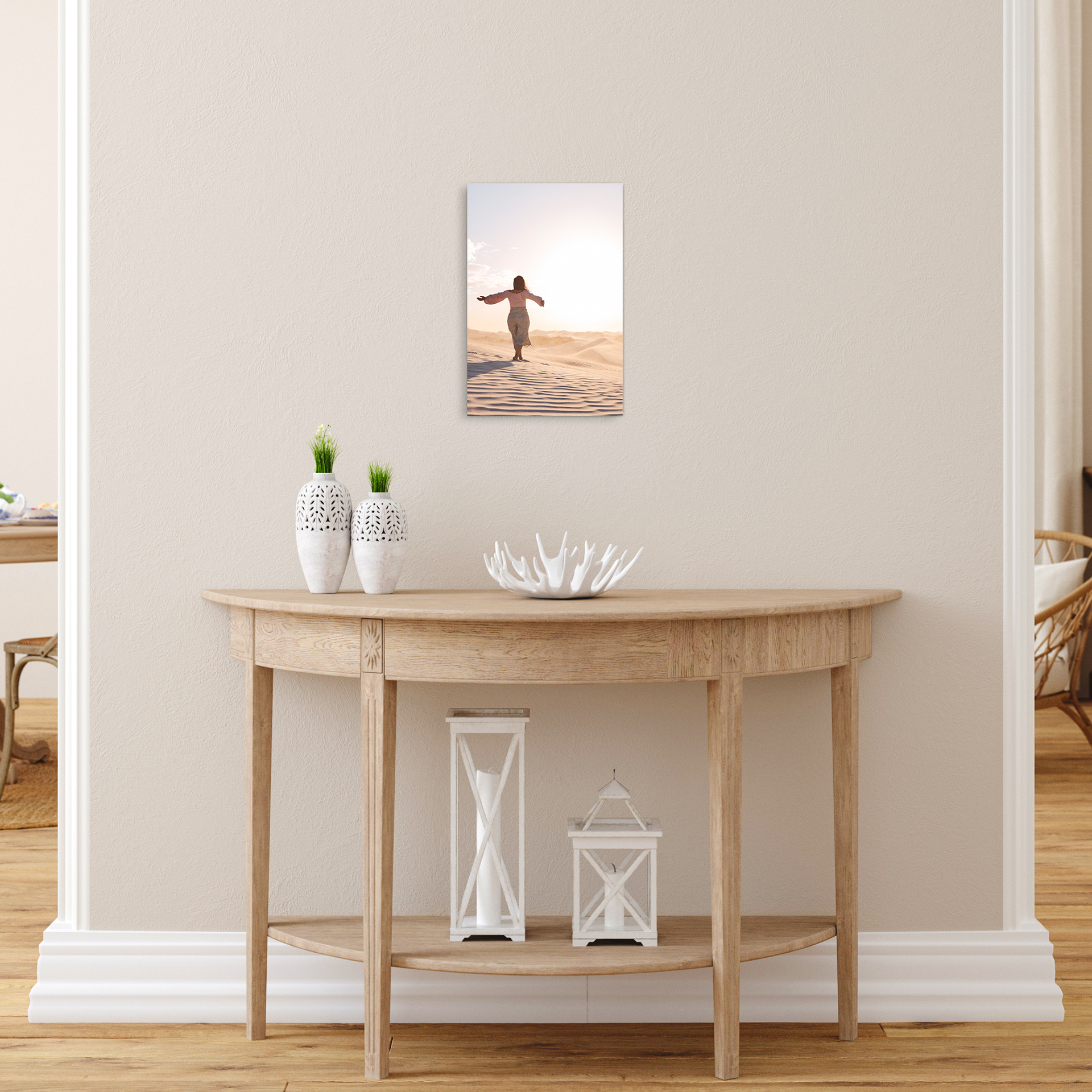Moderne Wanddekoration: Foto auf Alu-Dibond 20x30 cm in stilvollem Interieur – brillante Farben und hochwertige Qualität.