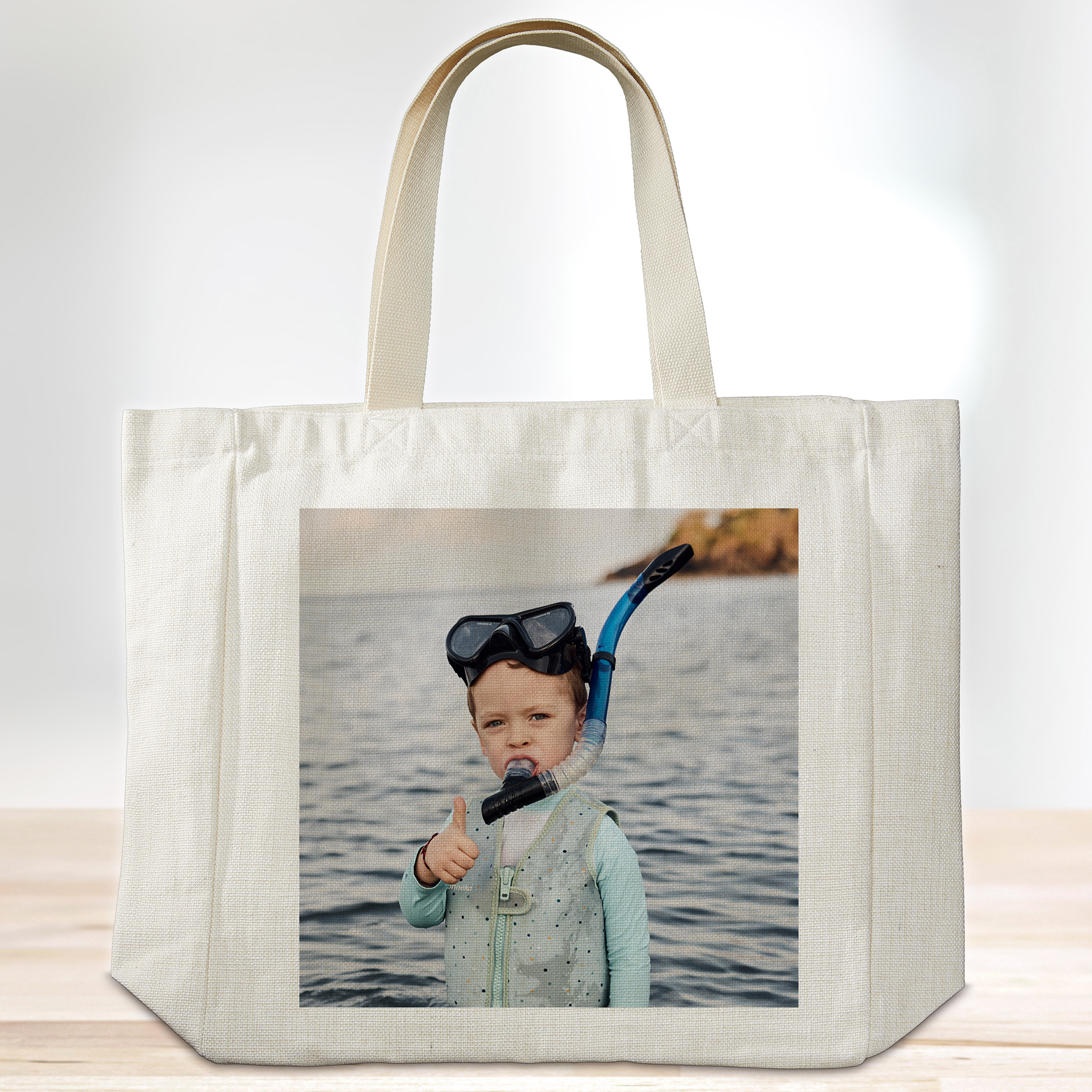 Personalisierte Tragetasche 37x39 cm – Dein Lieblingsmotiv auf robuster, umweltfreundlicher Tasche für Einkäufe und Freizeit.