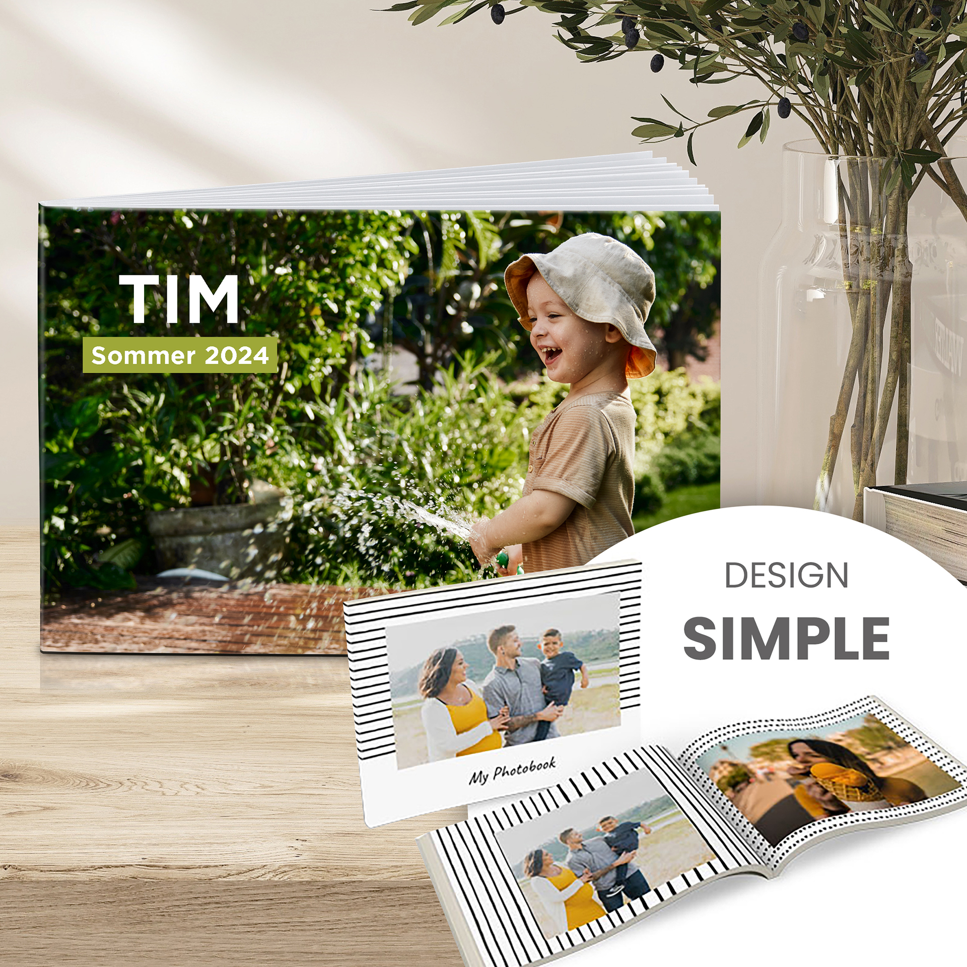Mini Fotobuch im Format 10x15: Softcover mit hochwertigem Digitaldruck – personalisierte Erinnerung in edlem Design.