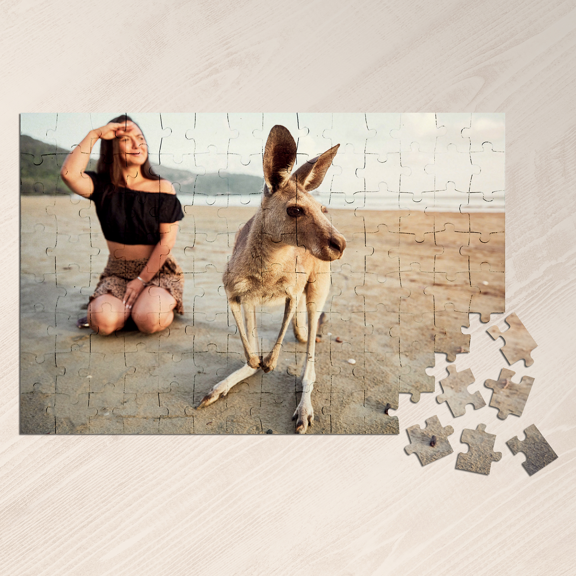 Fotopuzzle 20x30 cm – 112 Teile mit persönlichem Motiv für einzigartigen Puzzle-Spaß Personalisiertes Fotopuzzle 20x30 cm – 112 Teile mit Deinem Lieblingsmotiv für unvergessliche Puzzle-Erlebnisse.