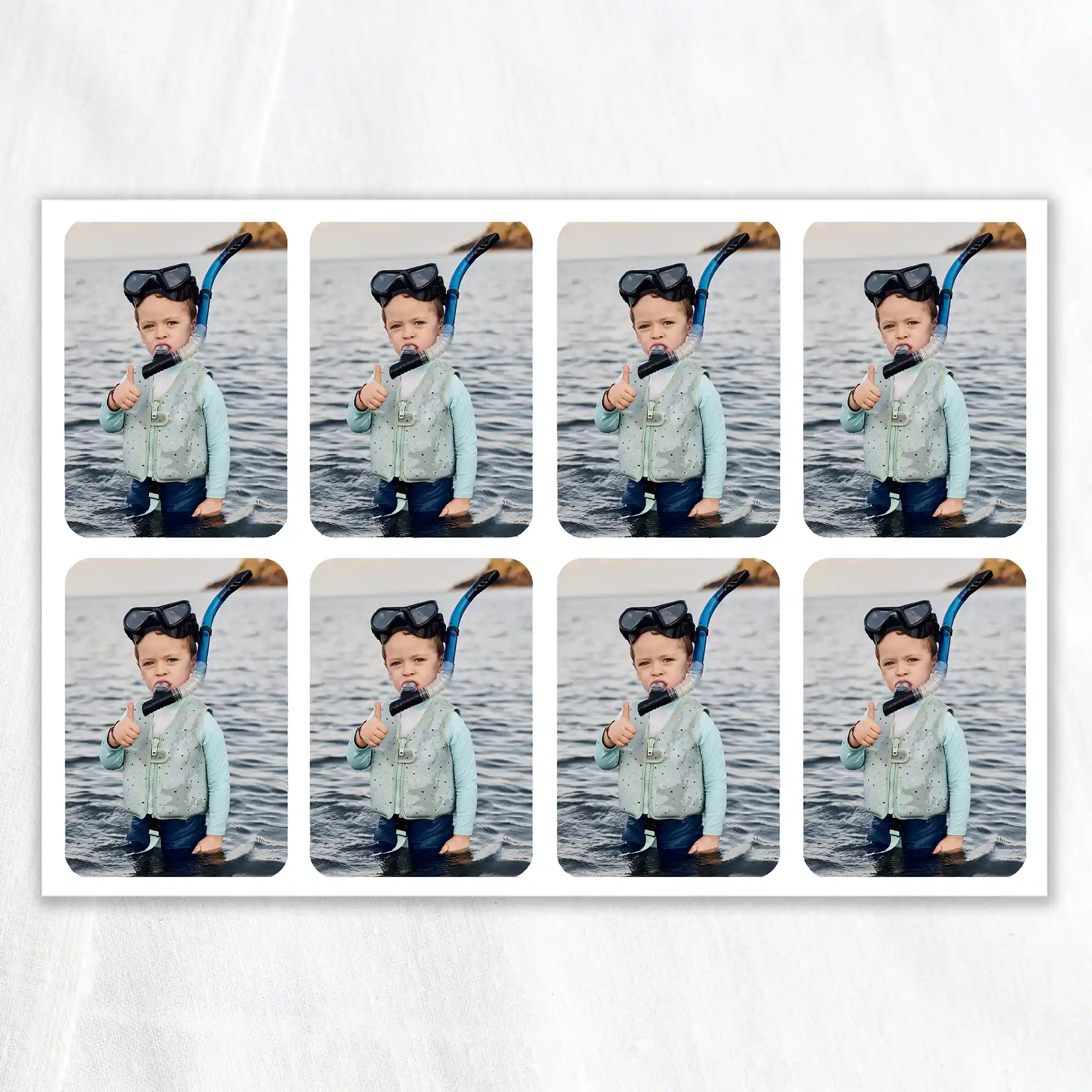 Fotosticker im 8er-Set – Persönliche Bildsticker mit eigenem Foto gestalten