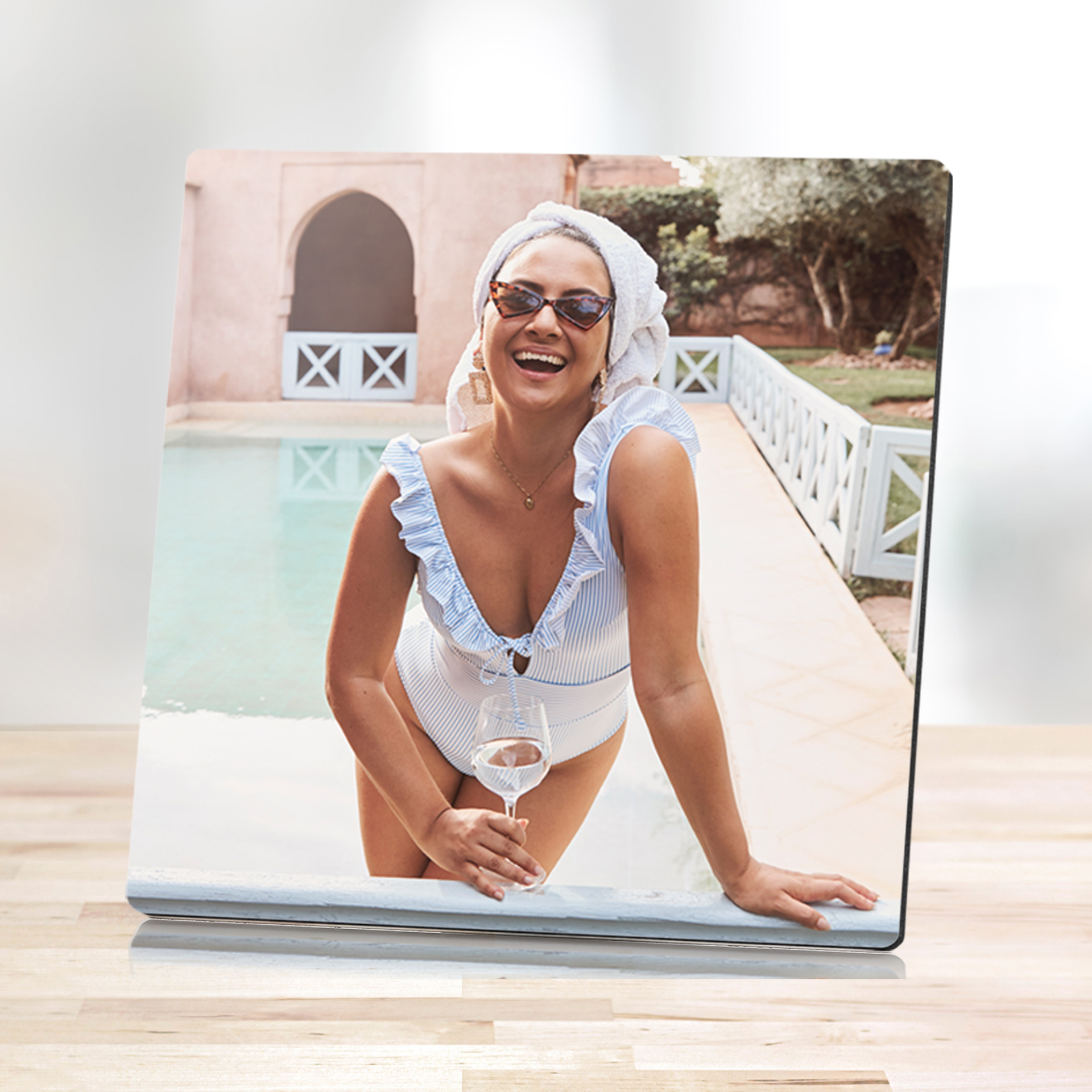 Fotoaufsteller quadratisch – Modern & dekorativ Quadratischer Bilderaufsteller mit hochwertigem Fotodruck